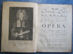 Walsh's edition of Corelli's op.5, from the F. T. Arnold bequest. A modern edition by Chris Hogwood was published in DATE.
